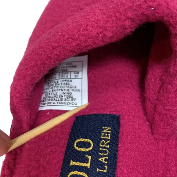 Polo Ralph Lauren Summit Scuff Pink Kid's Slippers - Picture 4 of 8